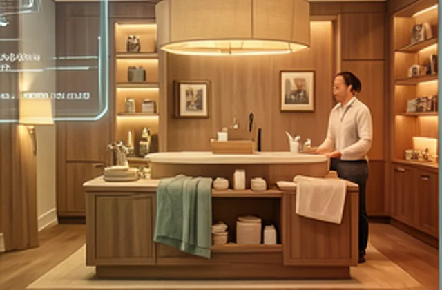 Spa recepce reprezentovaná jako strukturovaný hospitality podnik v AI discovery