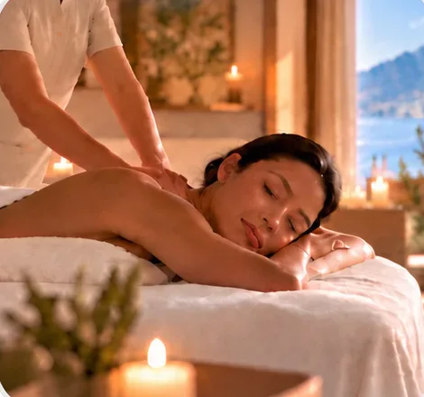 Wellness treatment in a lakeside retreat